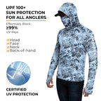 Performance Cooling Hoodie with Gaiter - Full Print - Light Blue