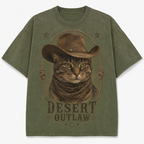 Desert Outlaw Tabby Cat Tee
