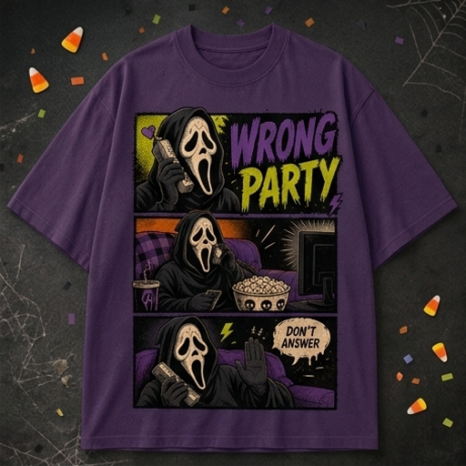 Wrong Party Movie Night Tee