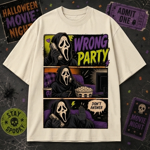 Wrong Party Movie Night Tee