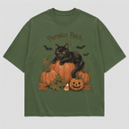 Black Cat Pumpkin Patch Tee