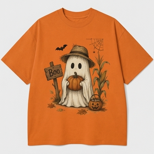 Little Ghost Pumpkin Farm Tee