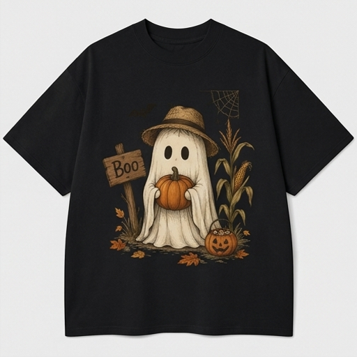 Little Ghost Pumpkin Farm Tee