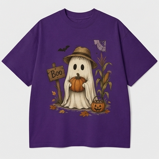 Little Ghost Pumpkin Farm Tee