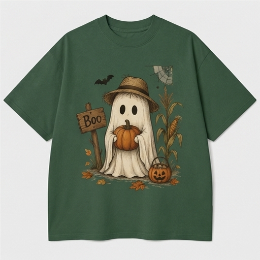 Little Ghost Pumpkin Farm Tee