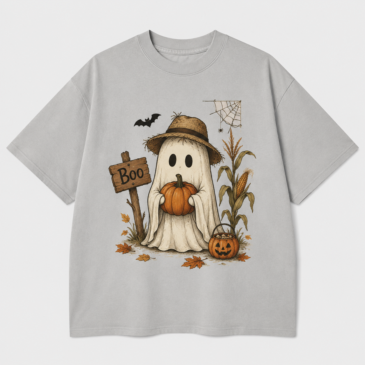 Little Ghost Pumpkin Farm Tee