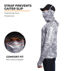 Performance Cooling Hoodie with Gaiter - Full Print - Light Grey