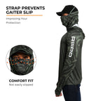 Performance Cooling Hoodie with Gaiter - Mix Print - Dark Green