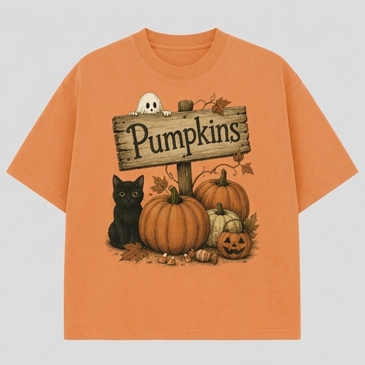 Pumpkin Market Black Cat Tee