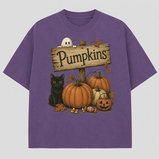 Pumpkin Market Black Cat Tee