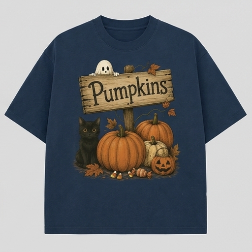 Pumpkin Market Black Cat Tee