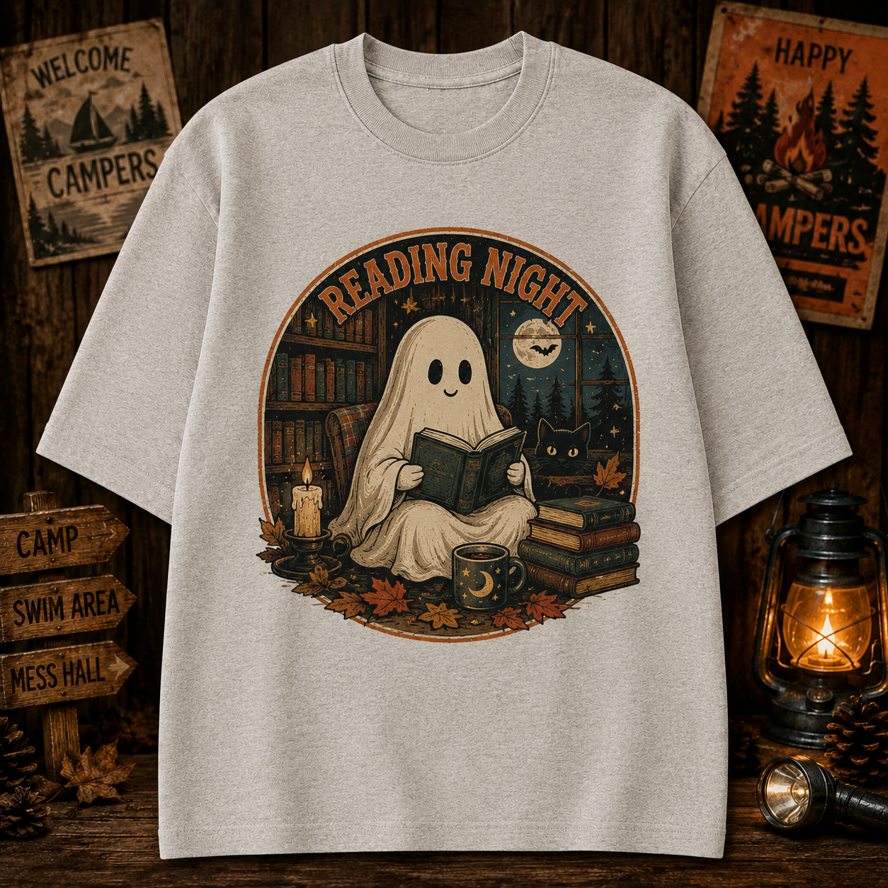 Reading Night Ghost Tee