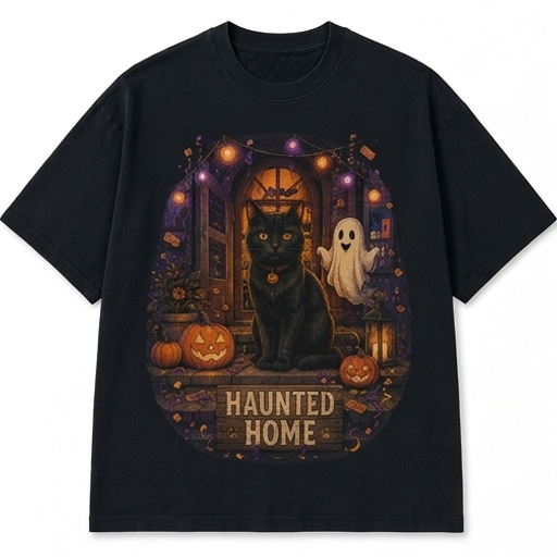 Haunted Home Black Cat Tee