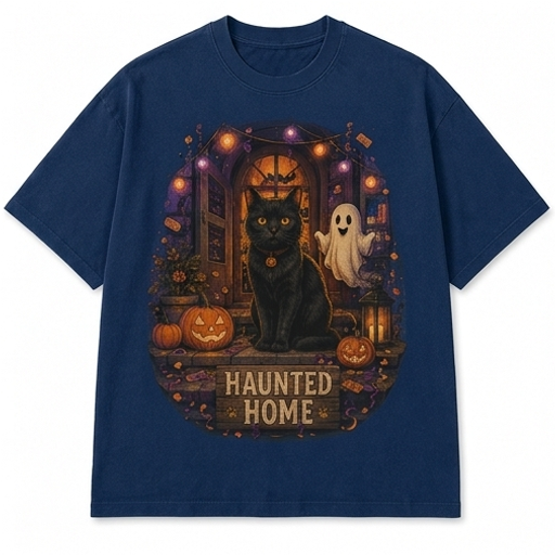 Haunted Home Black Cat Tee