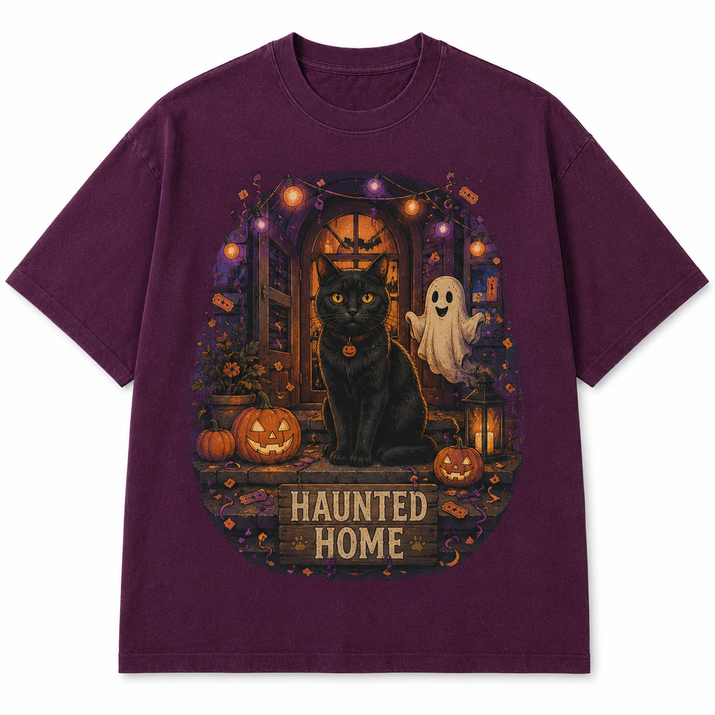 Haunted Home Black Cat Tee