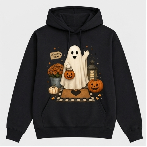 Cozy Ghost Pumpkin Hoodie