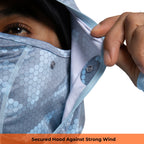 Performance Cooling Hoodie with Gaiter - Full Print - Light Blue