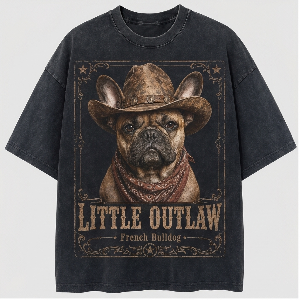 Little Outlaw French Bulldog Tee
