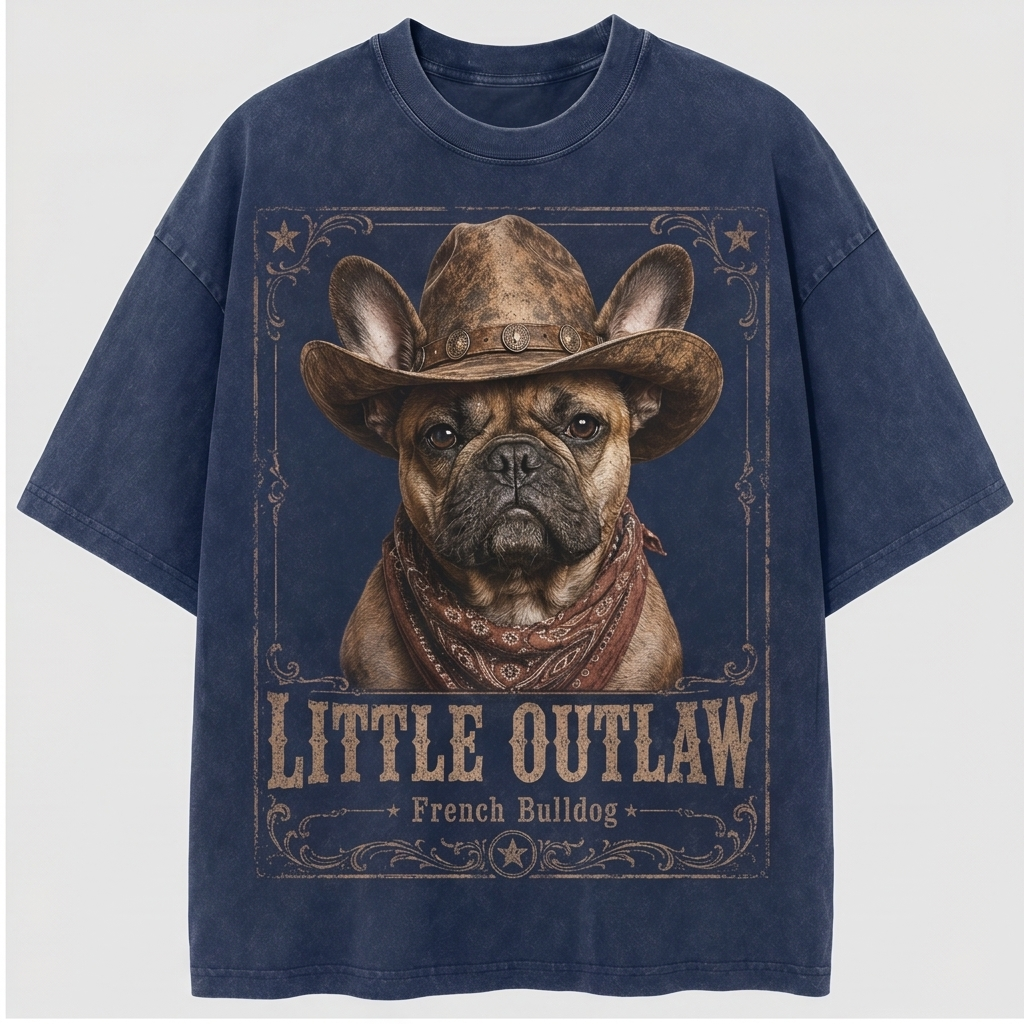 Little Outlaw French Bulldog Tee