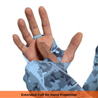 Performance Cooling Hoodie with Gaiter - Full Print - Light Blue