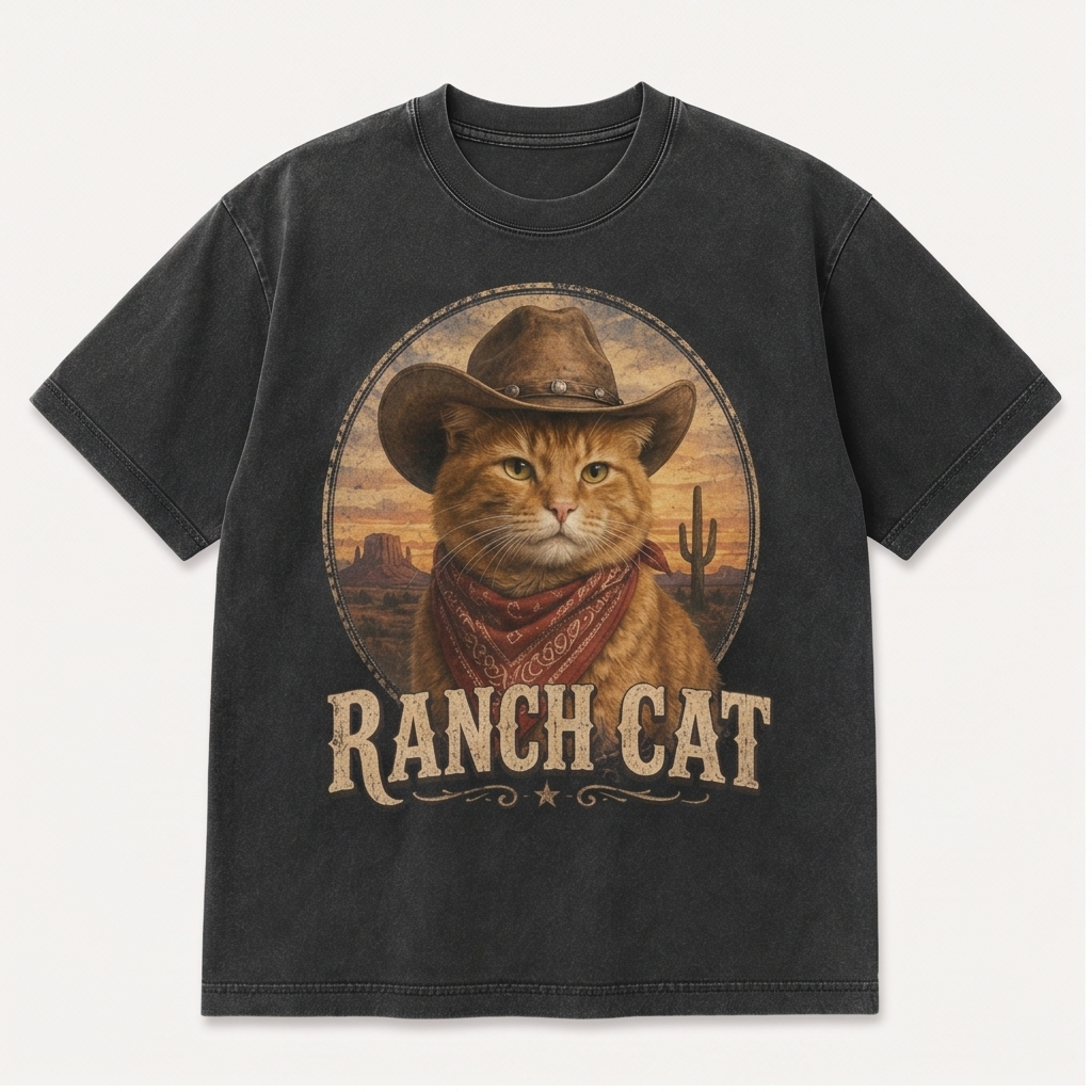 Ranch Cat Orange Tabby Tee