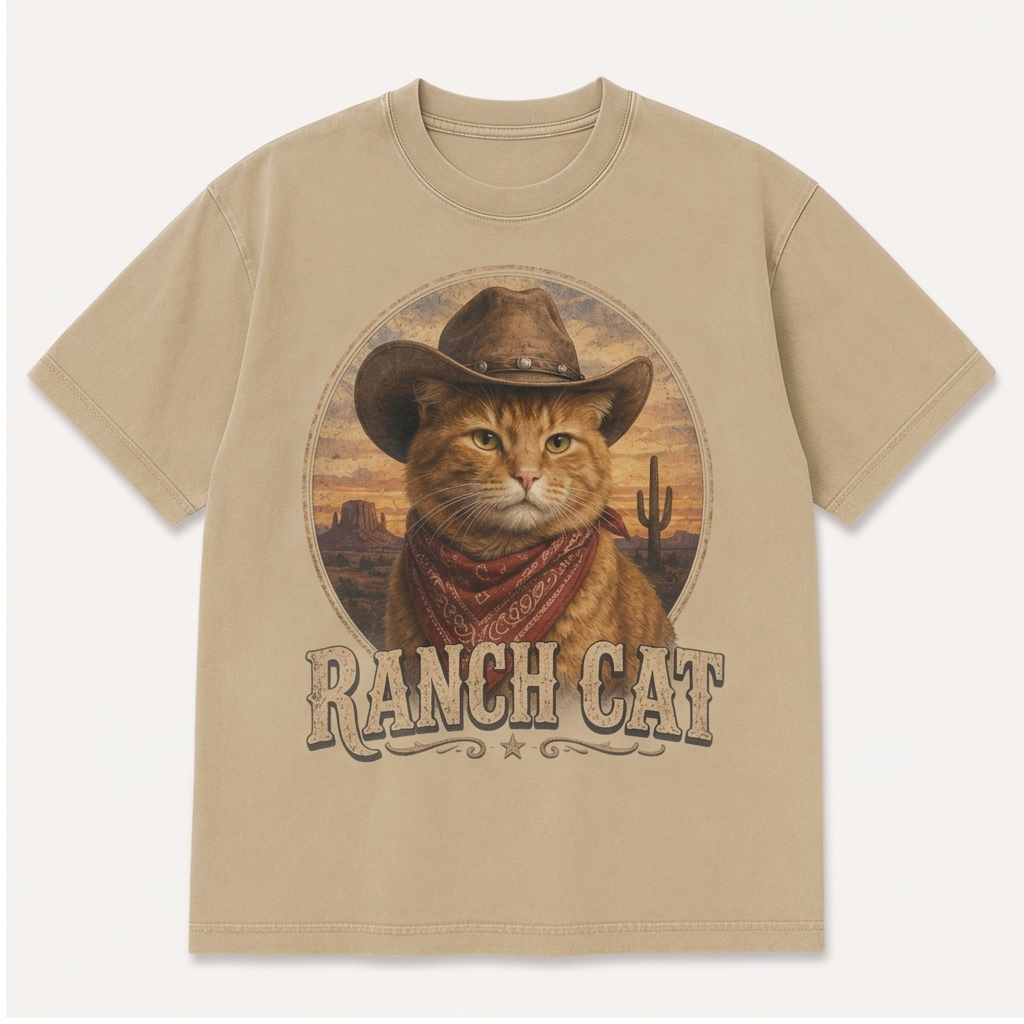 Ranch Cat Orange Tabby Tee