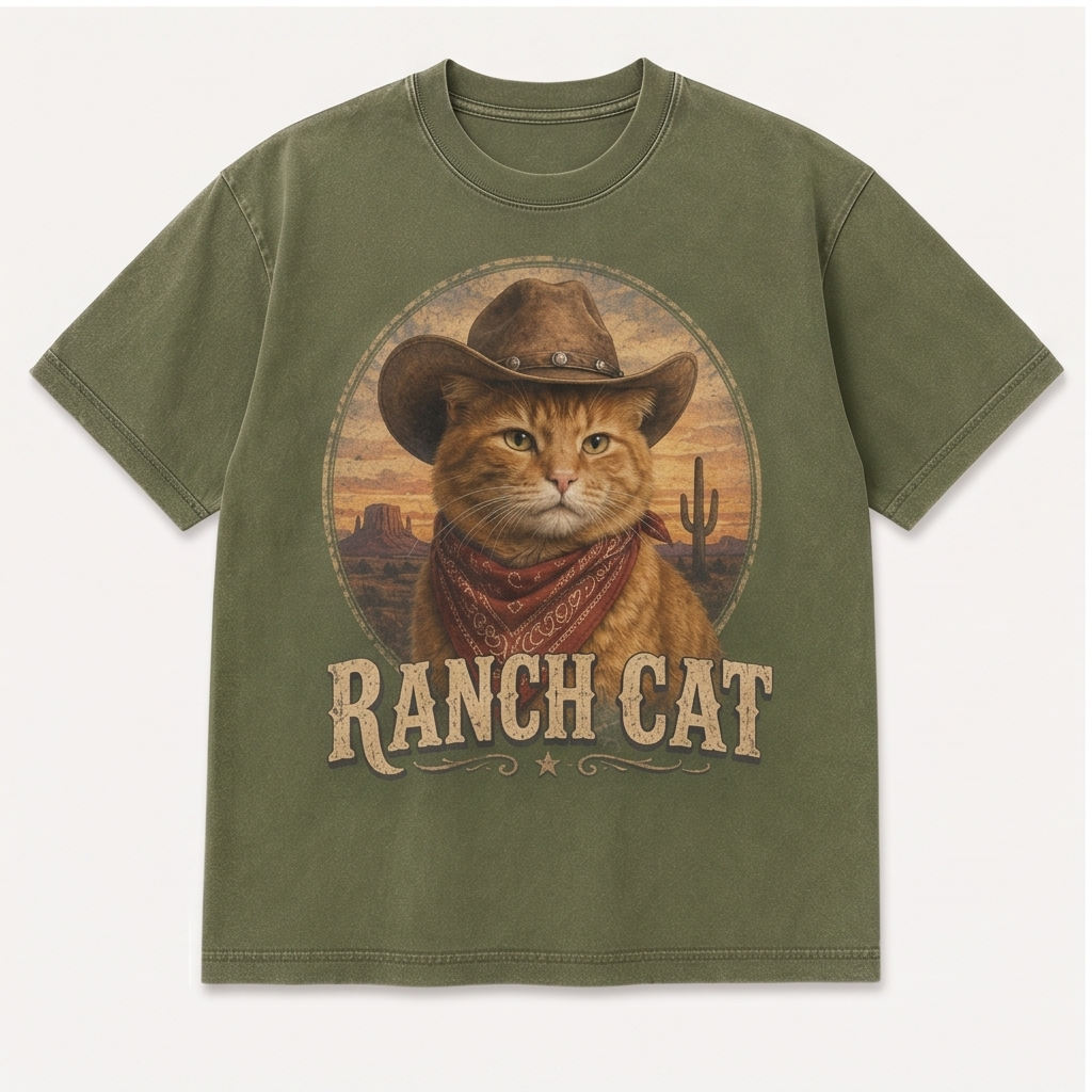 Ranch Cat Orange Tabby Tee