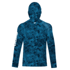 Performance Cooling Hoodie with Gaiter - Full Print - Dark Blue