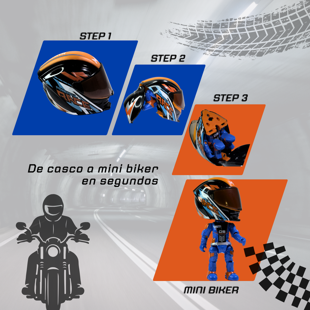 Motorcycle Helmet that Transforms into a Figure