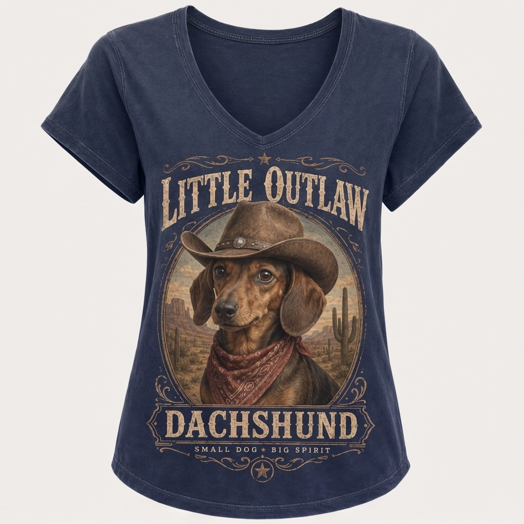 Little Outlaw Dachshund Tee