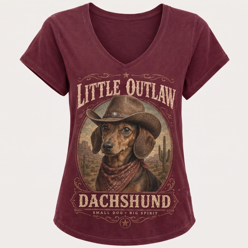 Little Outlaw Dachshund Tee