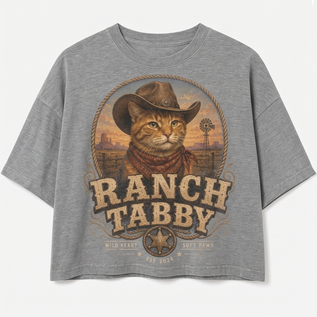 Ranch Tabby Cat Tee