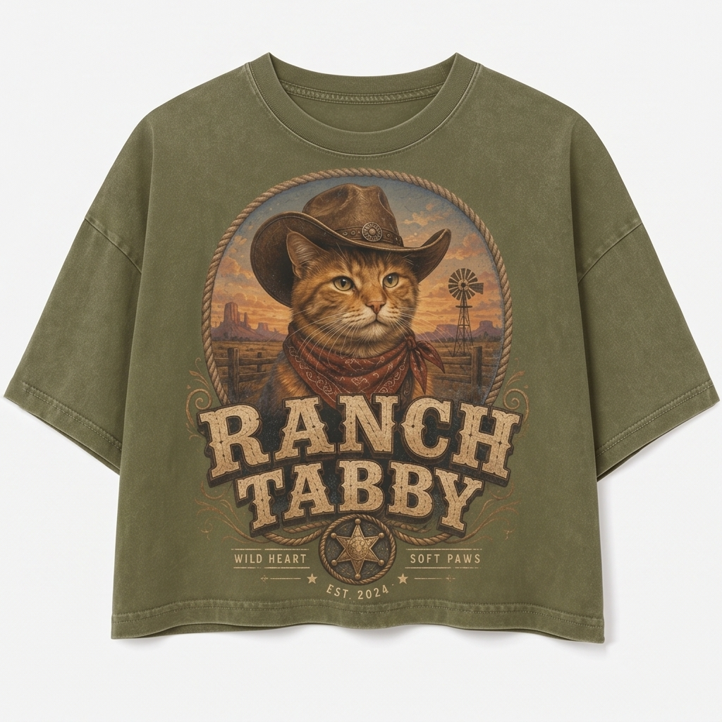 Ranch Tabby Cat Tee