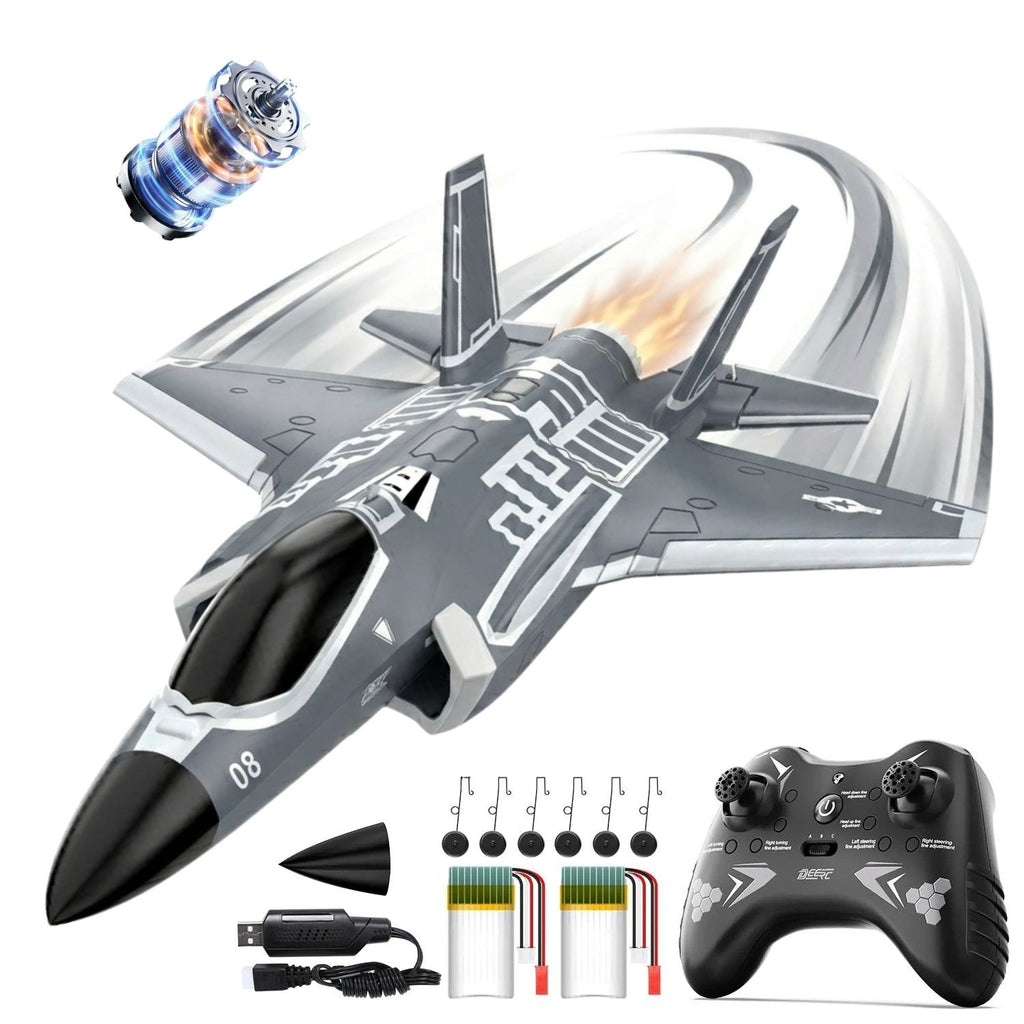 F35 4 Channel Brushless RC Plane,Remote Control Airplane Ducted Fans Fighter Jet,2.4GHz 6-axis Gyro Stabilizer RTF Hobby Glider Aircraft Plane