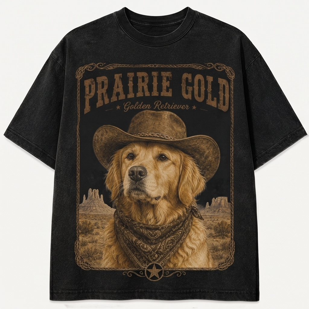 Prairie Gold Golden Retriever Tee