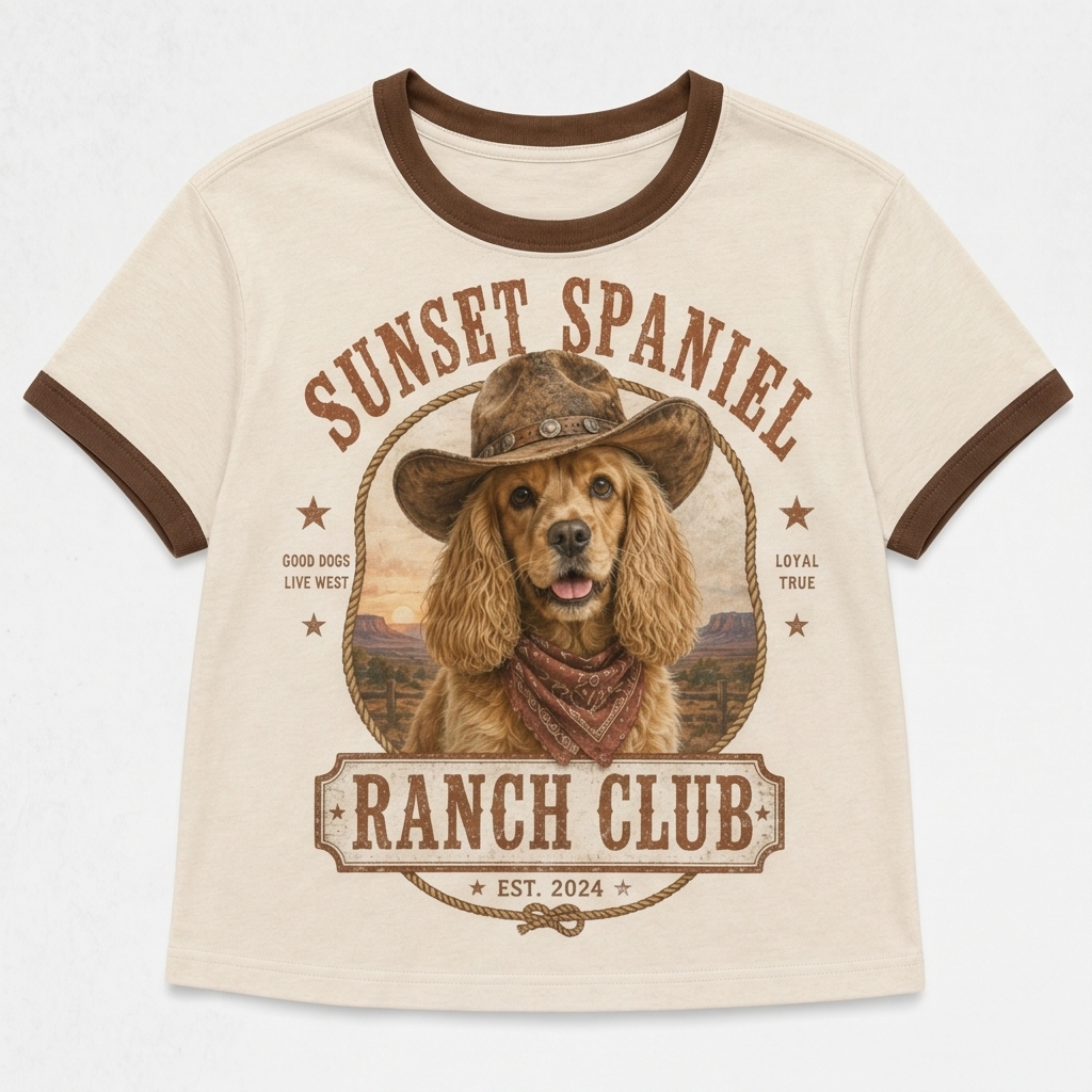 Sunset Spaniel Ranch Club Tee