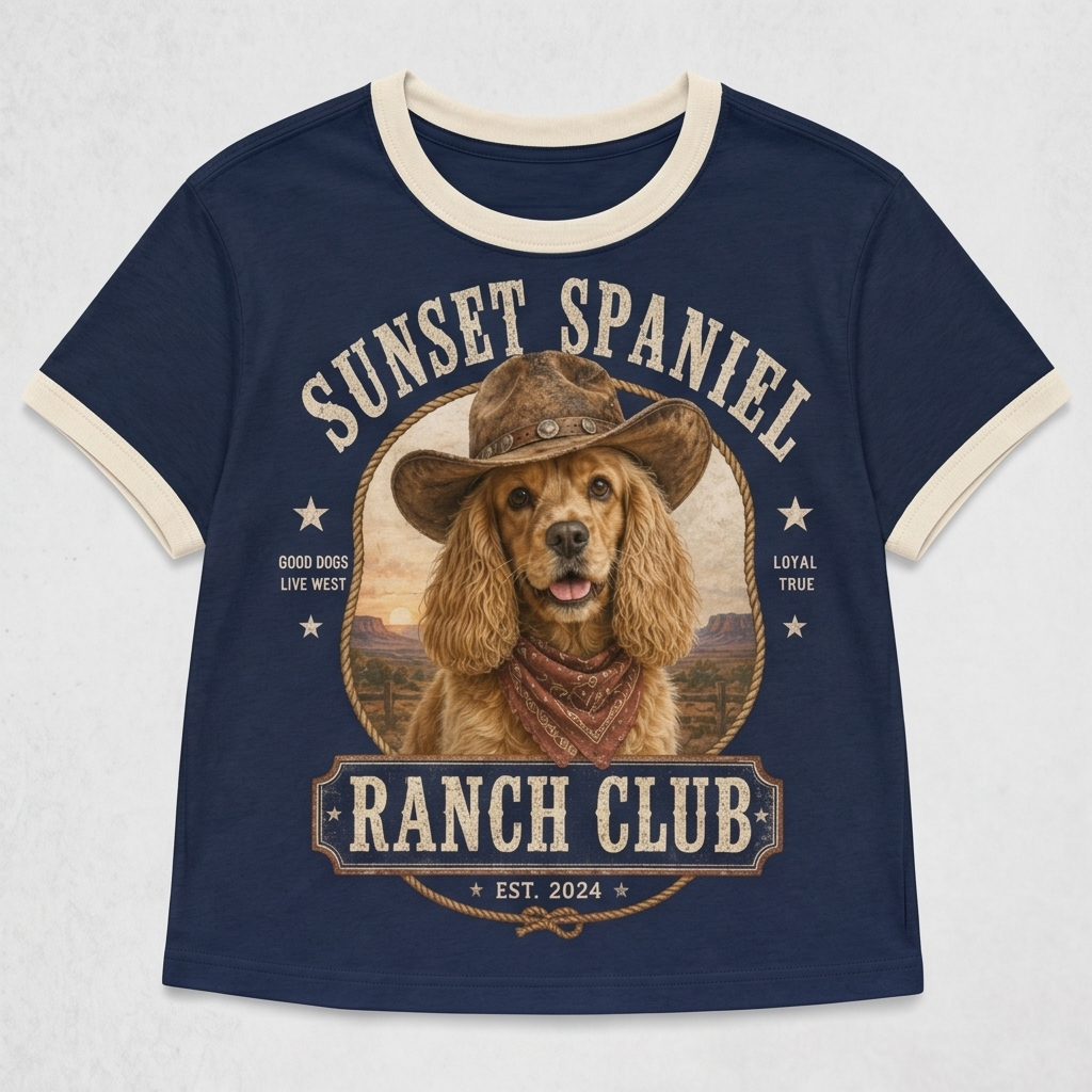 Sunset Spaniel Ranch Club Tee