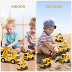 Construction Toddler Truck Toys for Age 3+ Boys,5-in-1 Friction Power Vehicle Car Toy for Toddlers,Carrier Truck Toys for Kids,Christmas Birthday Gifts for Girls Age 3+