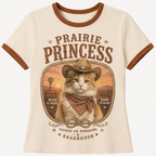 Prairie Princess Calico Cat Tee