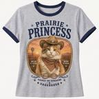 Prairie Princess Calico Cat Tee