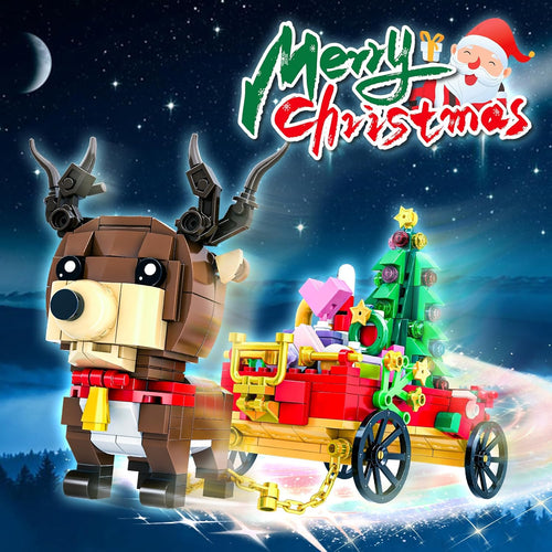 Christmas Building Sets, 478Pcs Christmas Reindeer, Tree, Gift Car Blocks Bricks Set for 6+ Kids Boys Girls Birthday Xmas Gifts