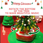 Christmas Tree Building Blocks Kits Party Set with Music Box Led Light Kit DIY Birthday Gift for Kids Boys Girls（870 Pieces）