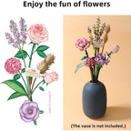Mini Bricks Flower Bouquet Building Sets, Artificial Flowers, DIY Unique Decoration Home, 547 Pieces Botanical Collection for Gift