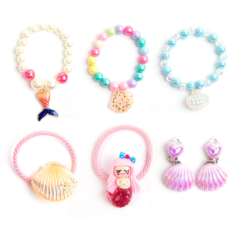 Mermaid Bath Bombs Essential Oil Bubble Fizzy Bath Salt Balls Shell Shaped With Bracelet Inside Kids Girls Christmas Birthday Gift Bath Bomb Gifts