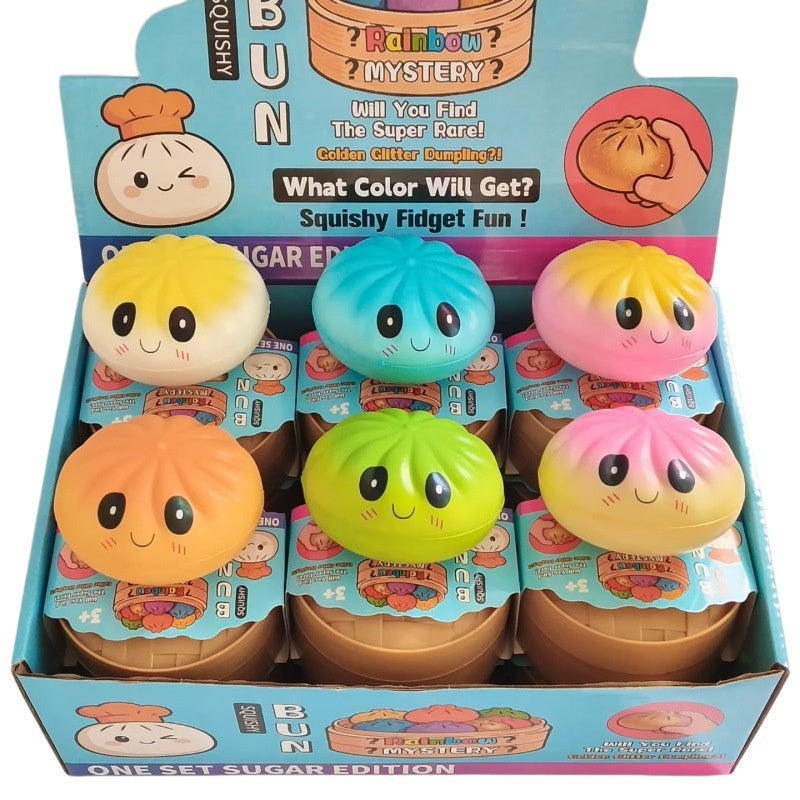 12Pack Stress Relief Fidget Toys SMILE BAO Malt Sugar Stress Relief Sensory Squeeze Toys  Holiday gift christmas  Gift