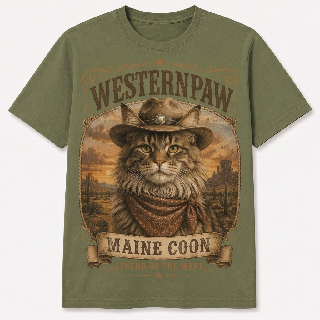 Maine Coon Legend of the West Tee
