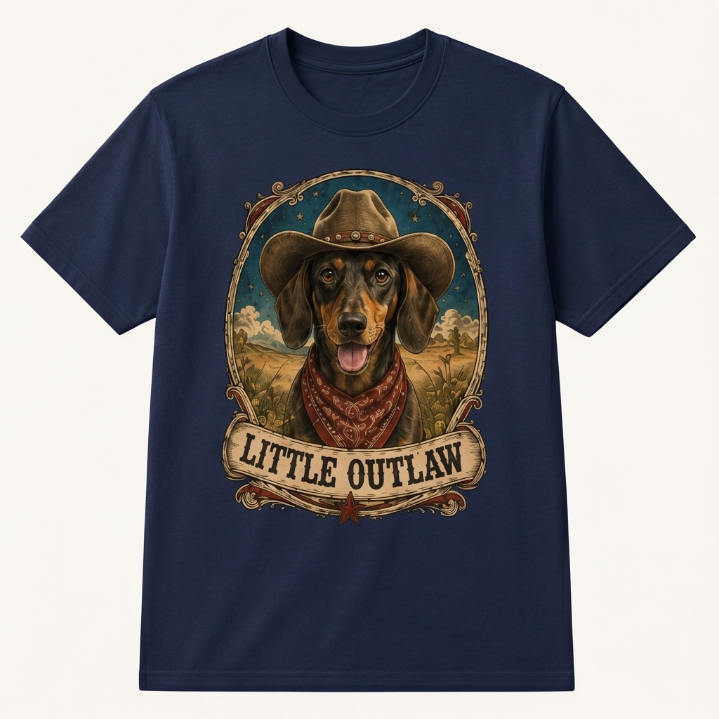 Dachshund Lil' Outlaw Tee