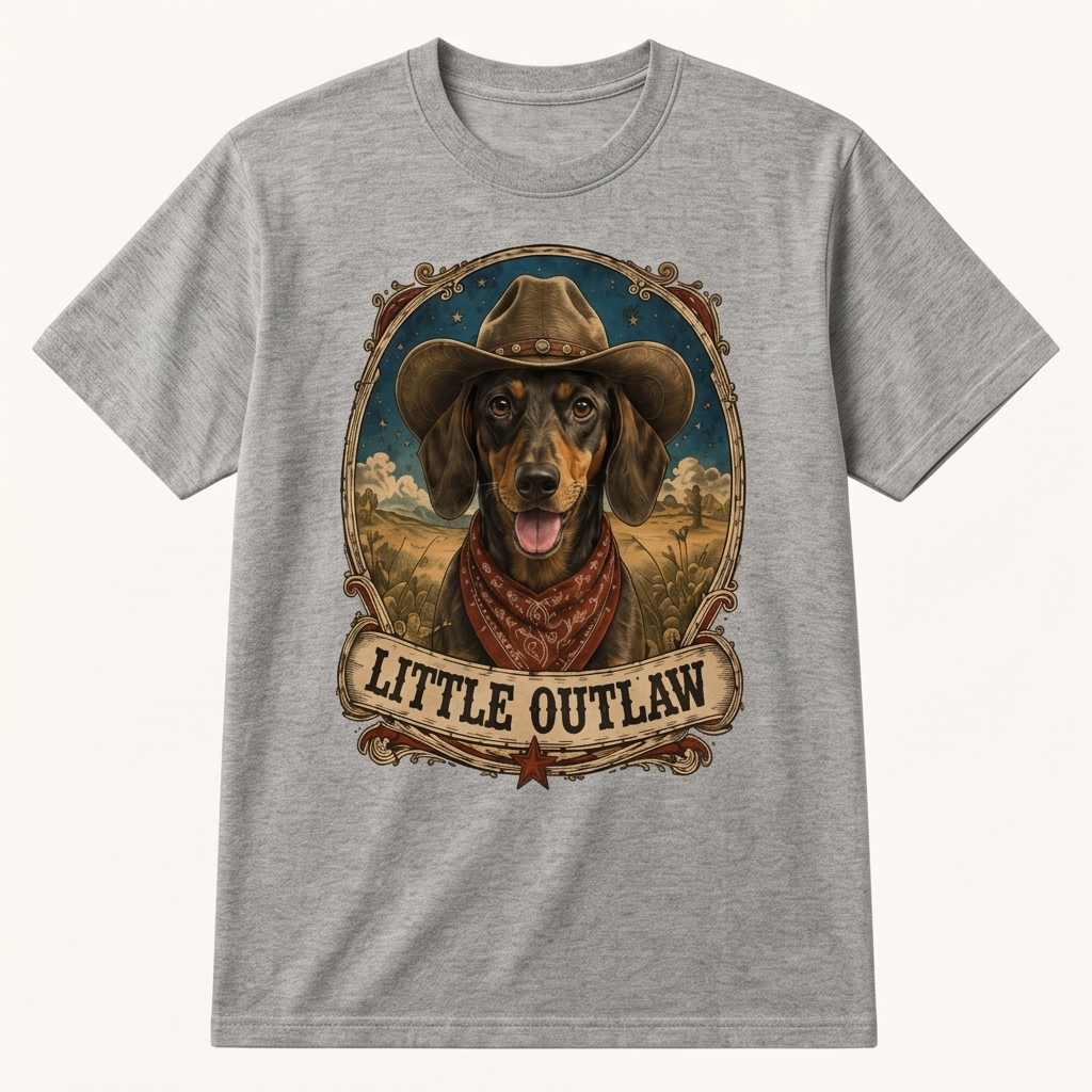 Dachshund Lil' Outlaw Tee