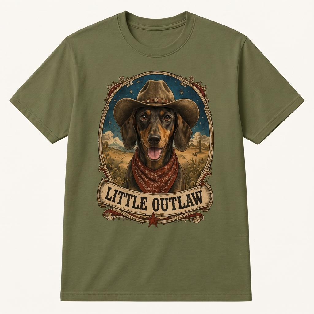Dachshund Lil' Outlaw Tee