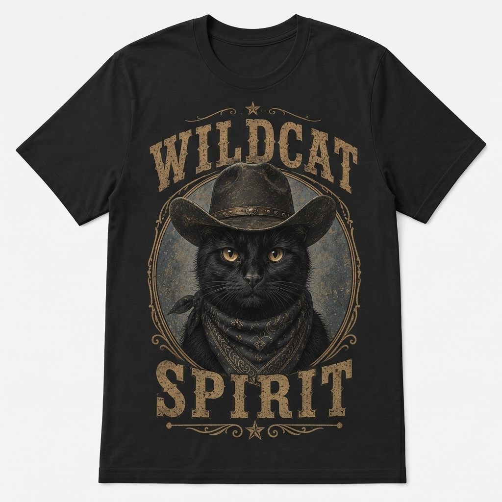 Midnight Maverick Wildcat Spirit Tee